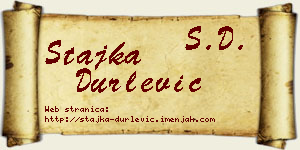 Stajka Durlević vizit kartica